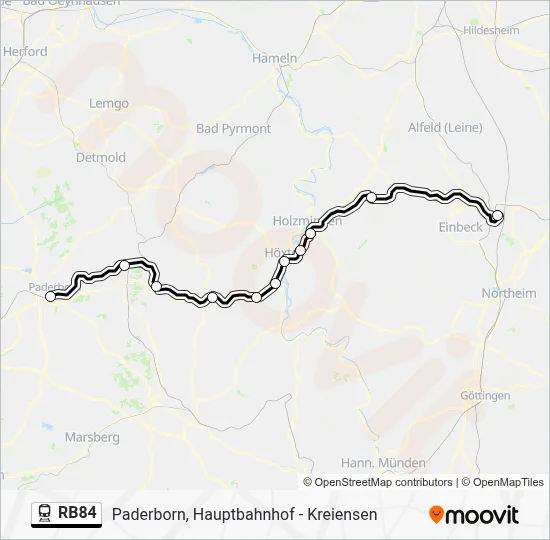 RB84 Train Line Map