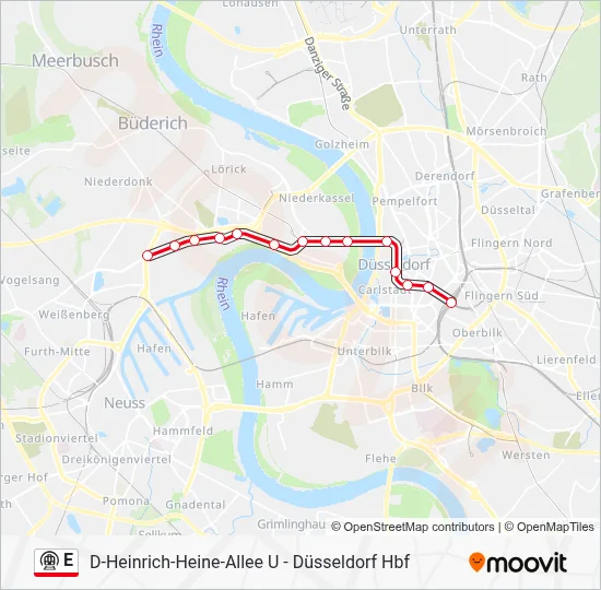 U-Bahnlinie E Karte