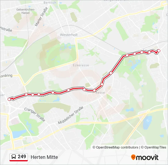 249 Bus Line Map