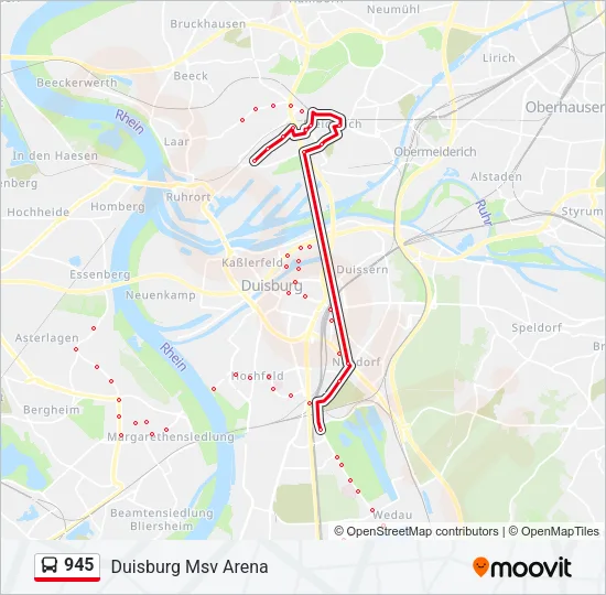 945 Bus Line Map