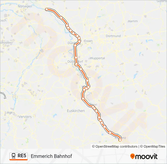 RE5 Train Line Map