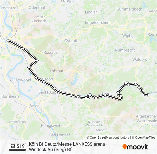 S19 Bus Line Map
