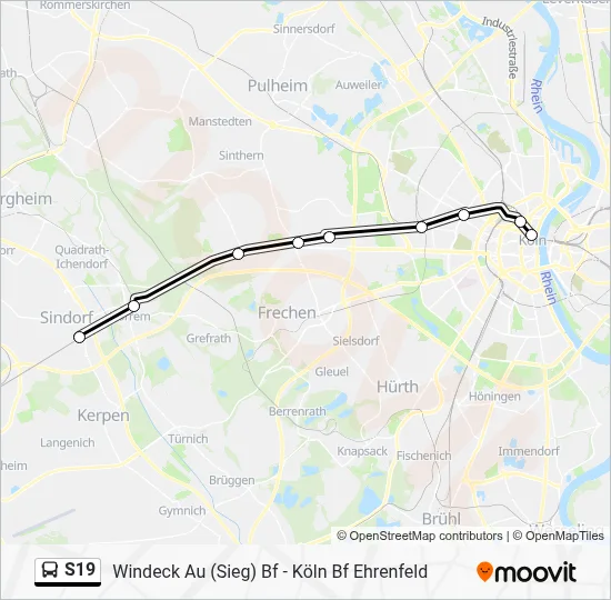 S19 Bus Line Map