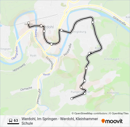 63 Bus Line Map
