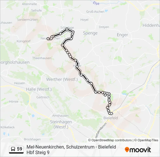 59 Bus Line Map