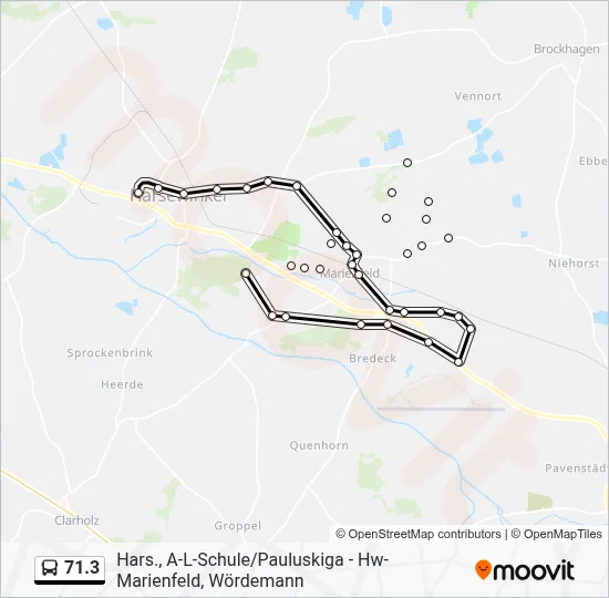 71.3 Bus Line Map
