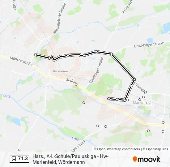 71.3 Bus Line Map