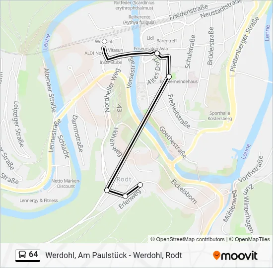 64 Bus Line Map