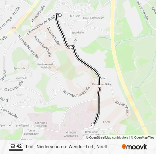 42 Bus Line Map