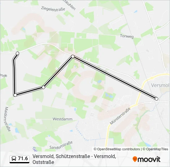 71.6 Bus Line Map