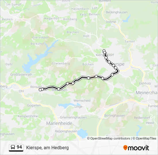 94 Bus Line Map