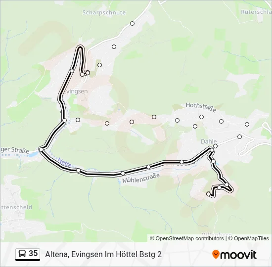 35 Bus Line Map