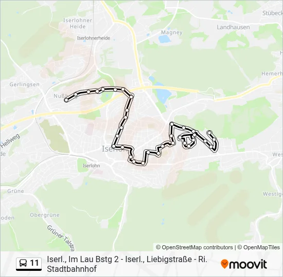 11 Bus Line Map