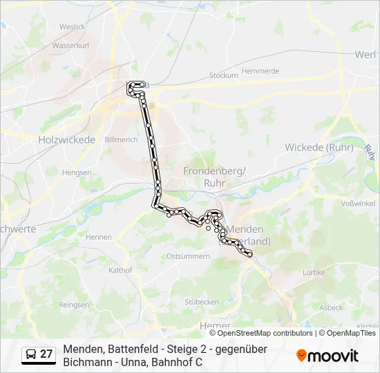 27 Bus Line Map