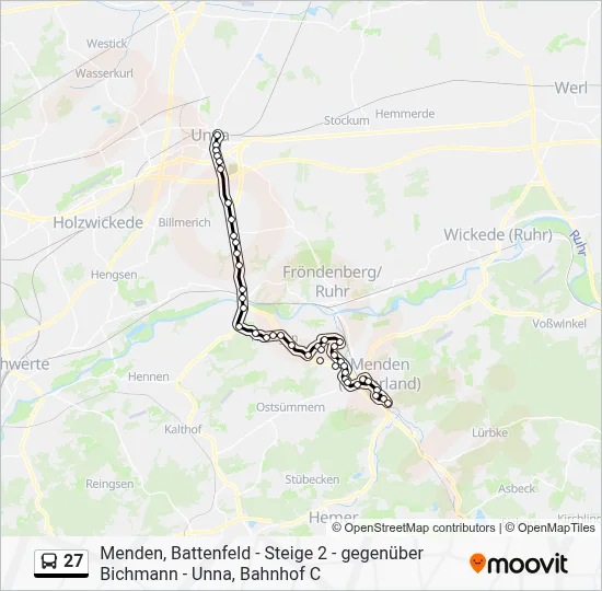 27 Bus Line Map