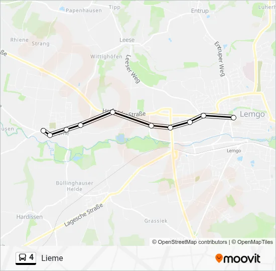 4 Bus Line Map