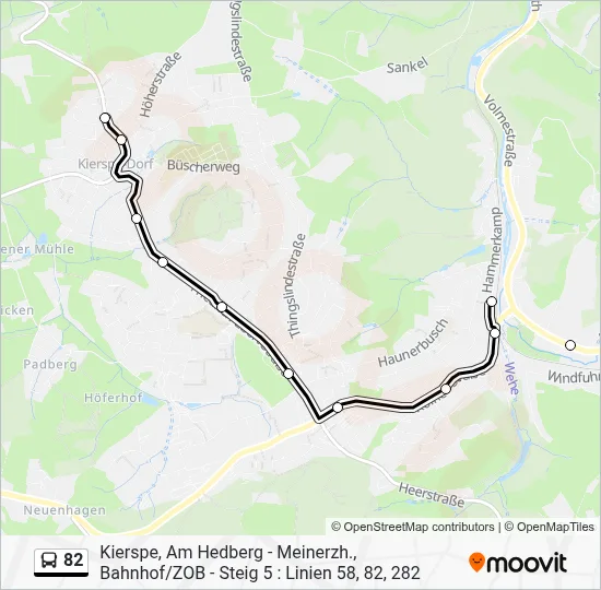 82 Bus Line Map