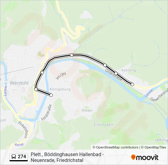 274 Route: Schedules, Stops & Maps - Werdohl, Königsburg (Updated)