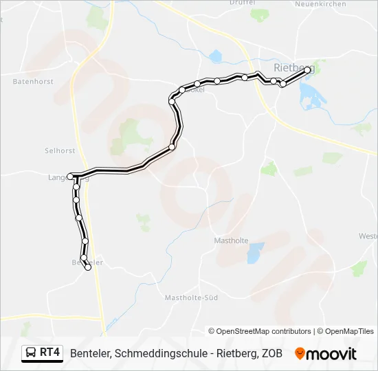 RT4 Bus Line Map