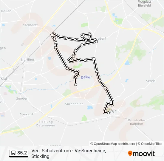 Buslinie 85.2 Karte