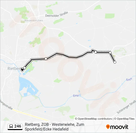 246 Bus Line Map