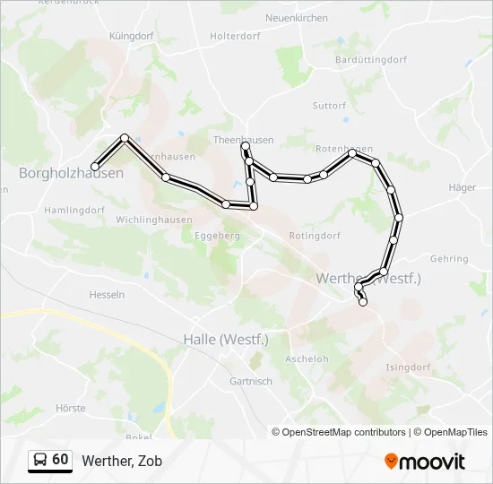 60 Bus Line Map