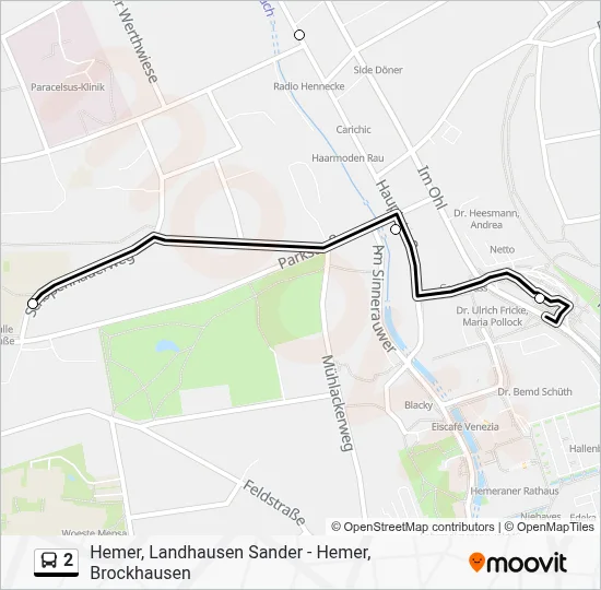 2 Bus Line Map