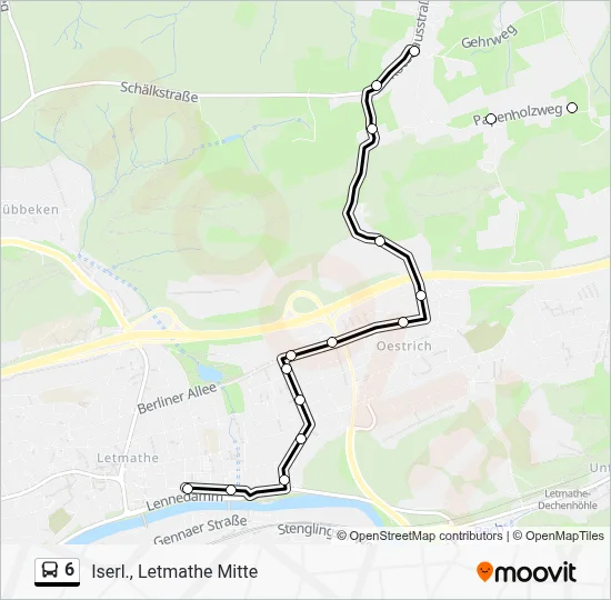 6 Bus Line Map