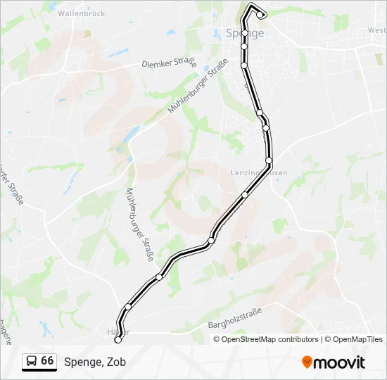 66 Bus Line Map
