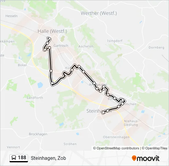 188 Bus Line Map
