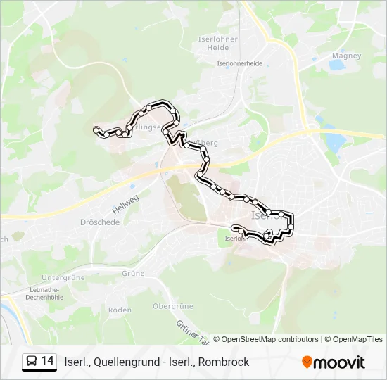 14 Bus Line Map