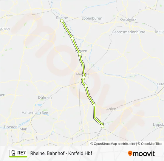 RE7 Train Line Map