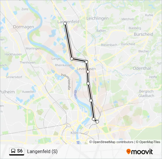 S6 Bus Line Map