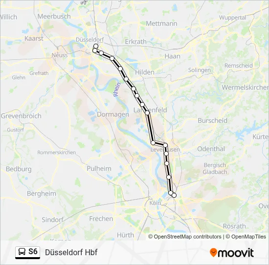 S6 Bus Line Map