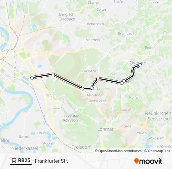 RB25 Bus Line Map