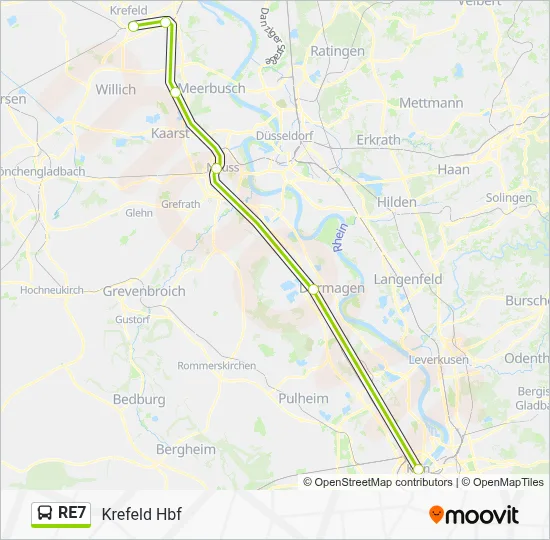 RE7 Bus Line Map