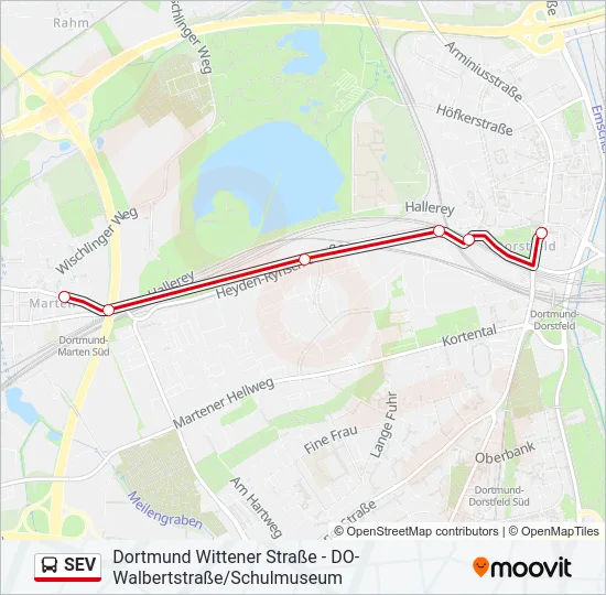 SEV Bus Line Map
