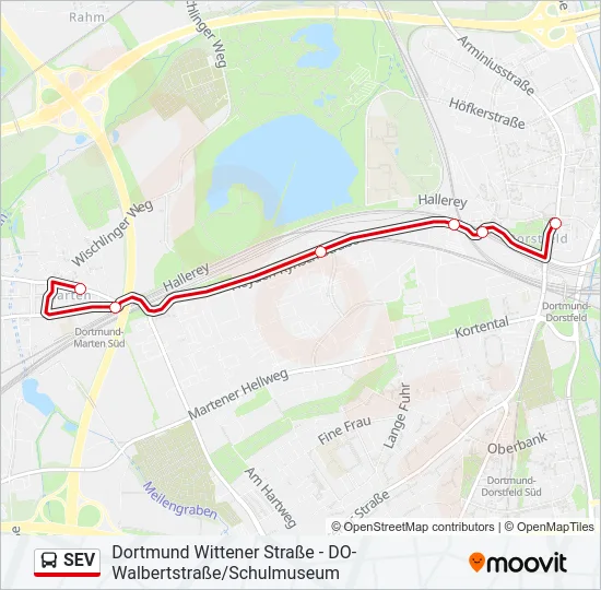 SEV Bus Line Map