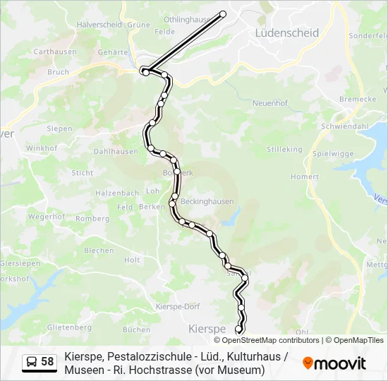 58 Bus Line Map