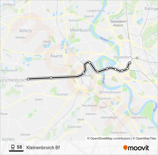 S8 Train Line Map