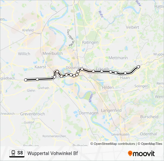 S8 Train Line Map