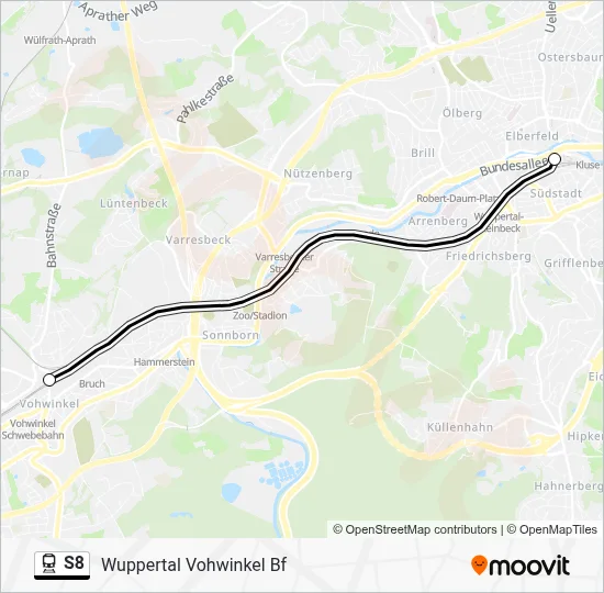 S8 Train Line Map