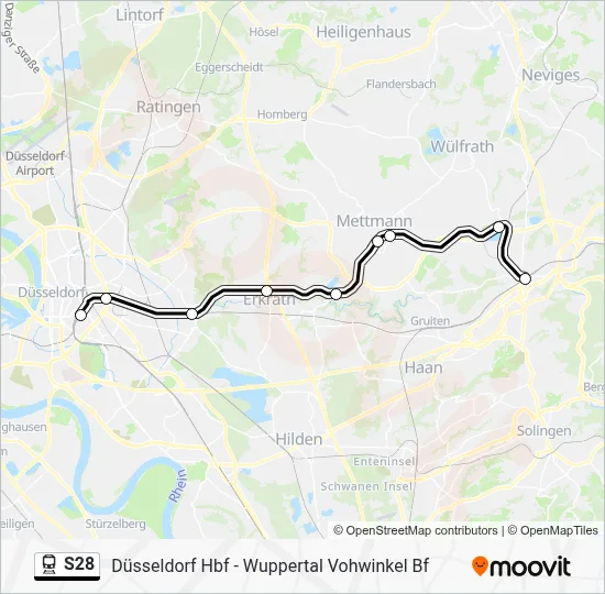 S28 Train Line Map