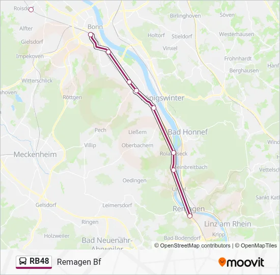 RB48 Bus Line Map