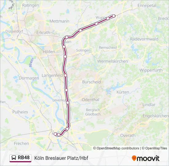 RB48 Bus Line Map