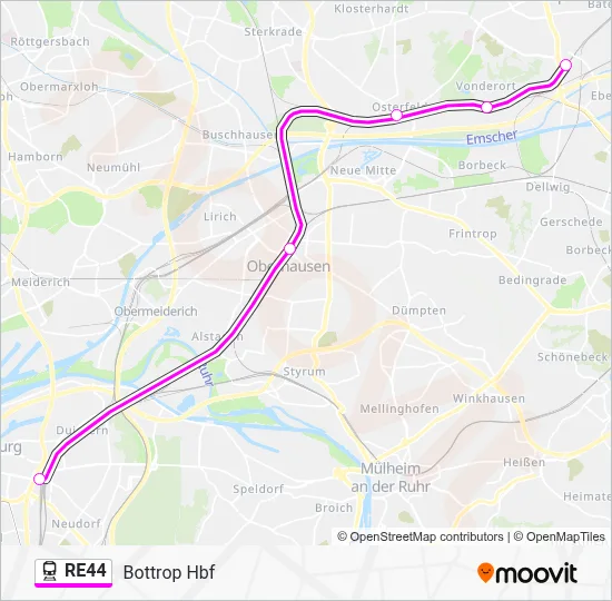 RE44 Train Line Map