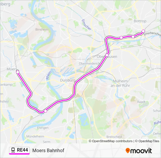 RE44 Train Line Map