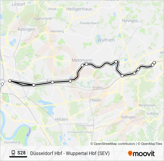 S28 Train Line Map