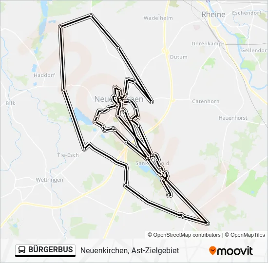 Buslinie BÜRGERBUS Karte