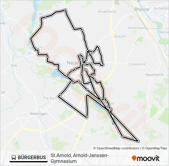 BÜRGERBUS Bus Line Map